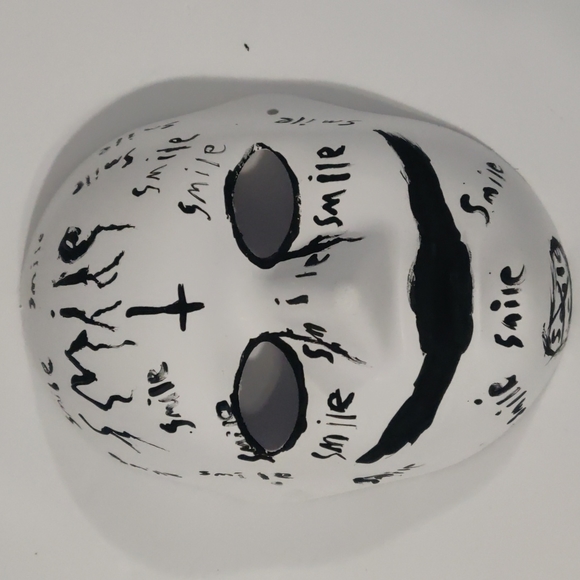 Hand painted OOAK creepy Smile mask - Picture 1 of 2